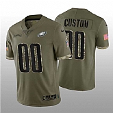 Men's Philadelphia Eagles ACTIVE PLAYER Custom 2022 Olive Salute To Service Limited Stitched Jersey,baseball caps,new era cap wholesale,wholesale hats